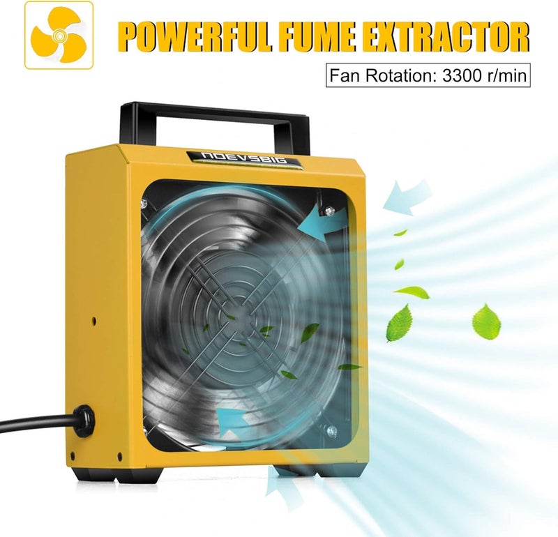 NOEVSBIG Solder Fume Extractor Smoke Absorber Remover Smoke Prevention Absorber Fume Extractor Smoke Fan Soldering Fan DIY Working Fan for Soldering Station Stained Glass Laser Cutter - Image 3